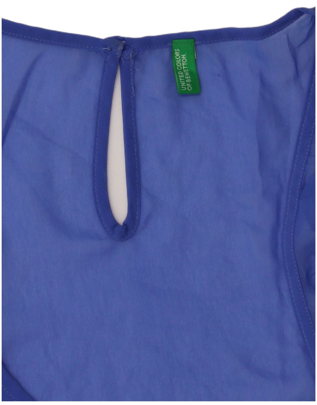 Benetton Blusa Sin Mangas para Mujer UK 46 Large Azul