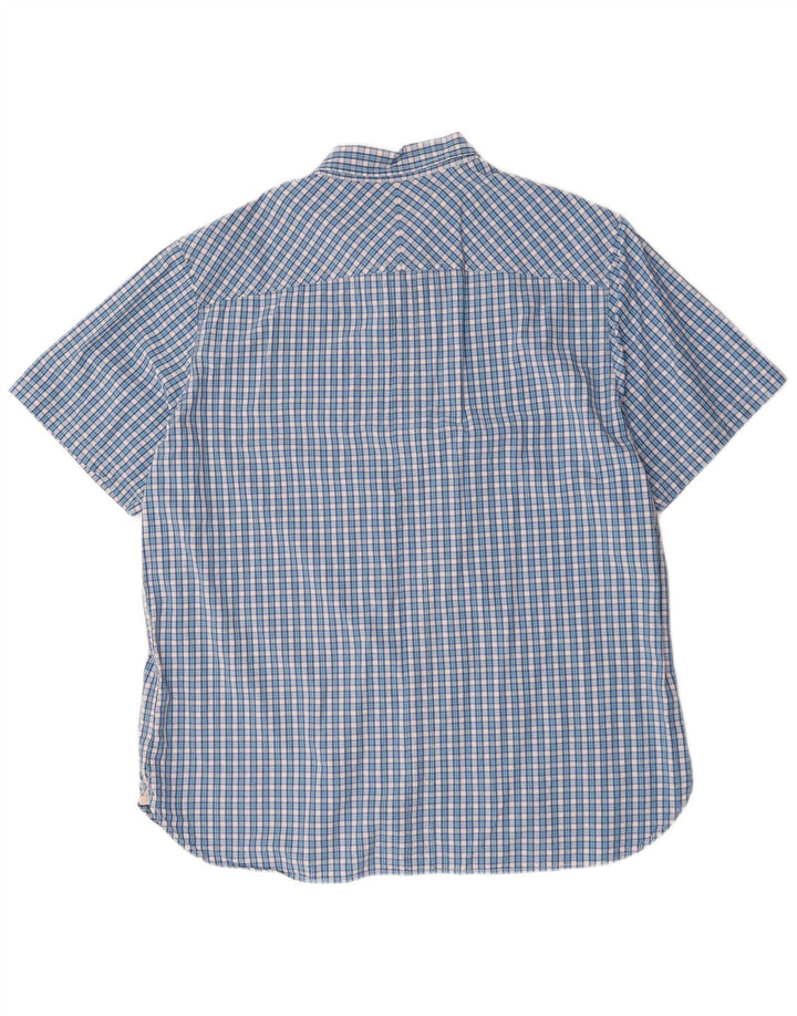 Timberland Camisa de manga corta Earthkeepers de ajuste regular para hombre, talla 2XL, cuadros azules