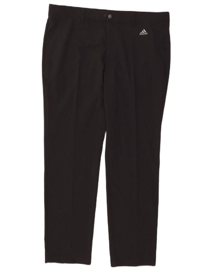 Adidas Pantalones Chinos Slim Para Hombre W38 L32 Poliéster Negro