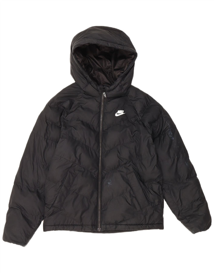 Nike Chaqueta acolchada con capucha para niño 13-14 años XL Negro Poliéster