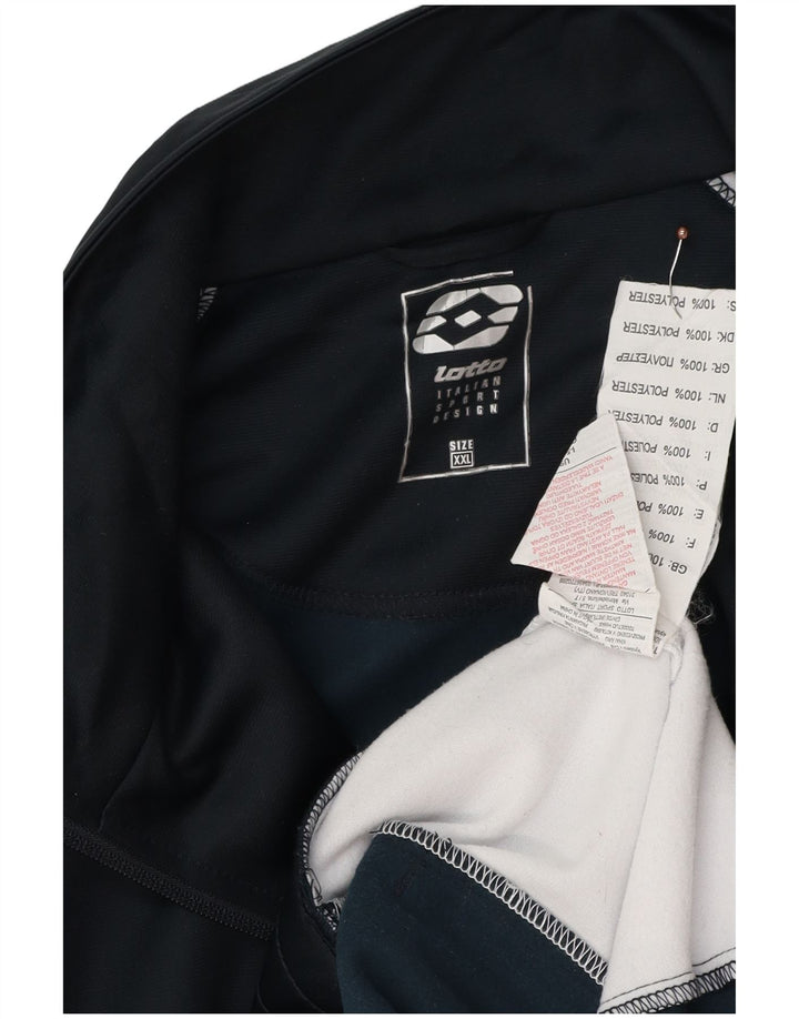 Lotto Mens Graphic Chándal Top Chaqueta 2XL Azul Marino Colorblock Poliéster