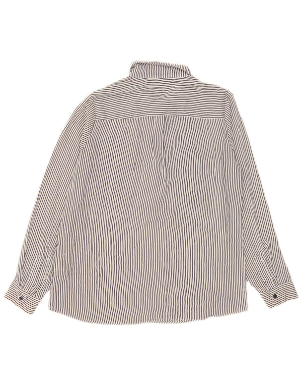 Oasis Blusa tipo jersey para mujer UK 40 Grande Poliéster a rayas blancas