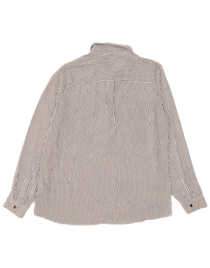 Oasis Blusa tipo jersey para mujer UK 40 Grande Poliéster a rayas blancas