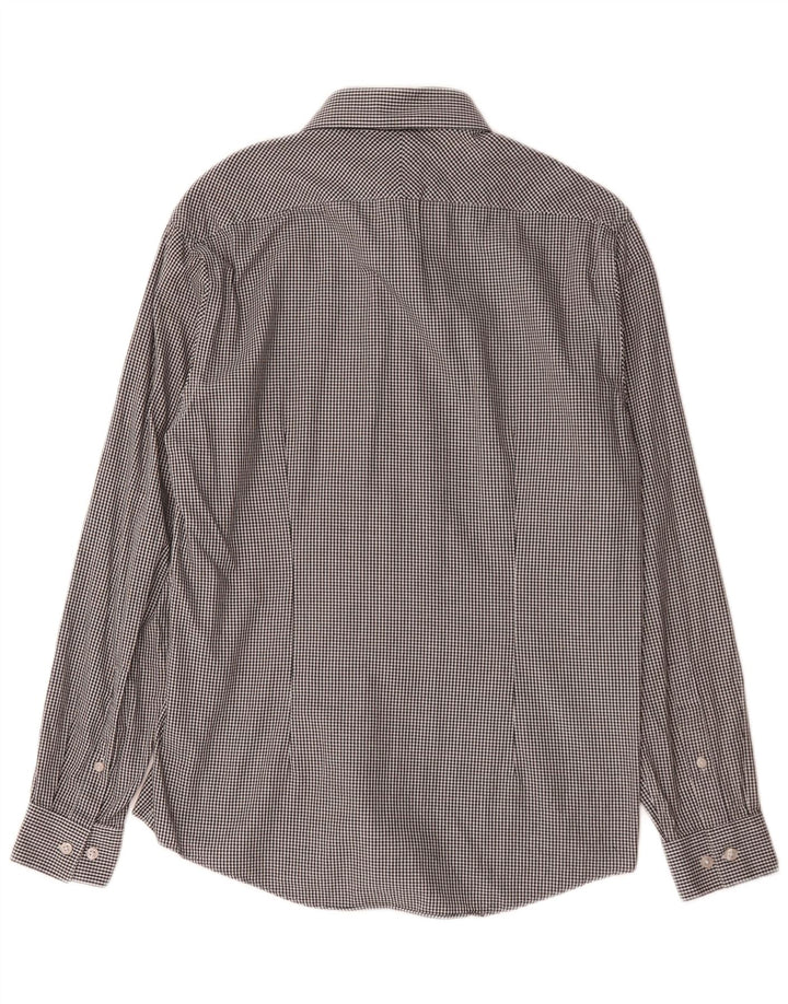 Calvin Klein Camisa Slim Fit para hombre Talla 39 15 1/2 Pata de gallo gris medio