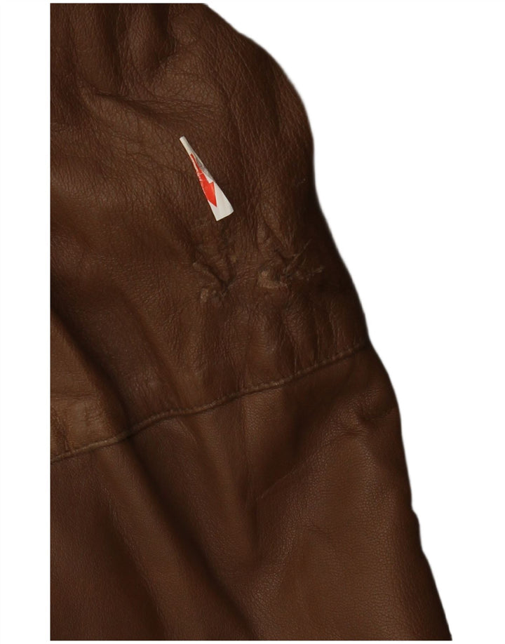 Chaqueta de cuero vintage para hombre IT 58 4XL cuero marrón