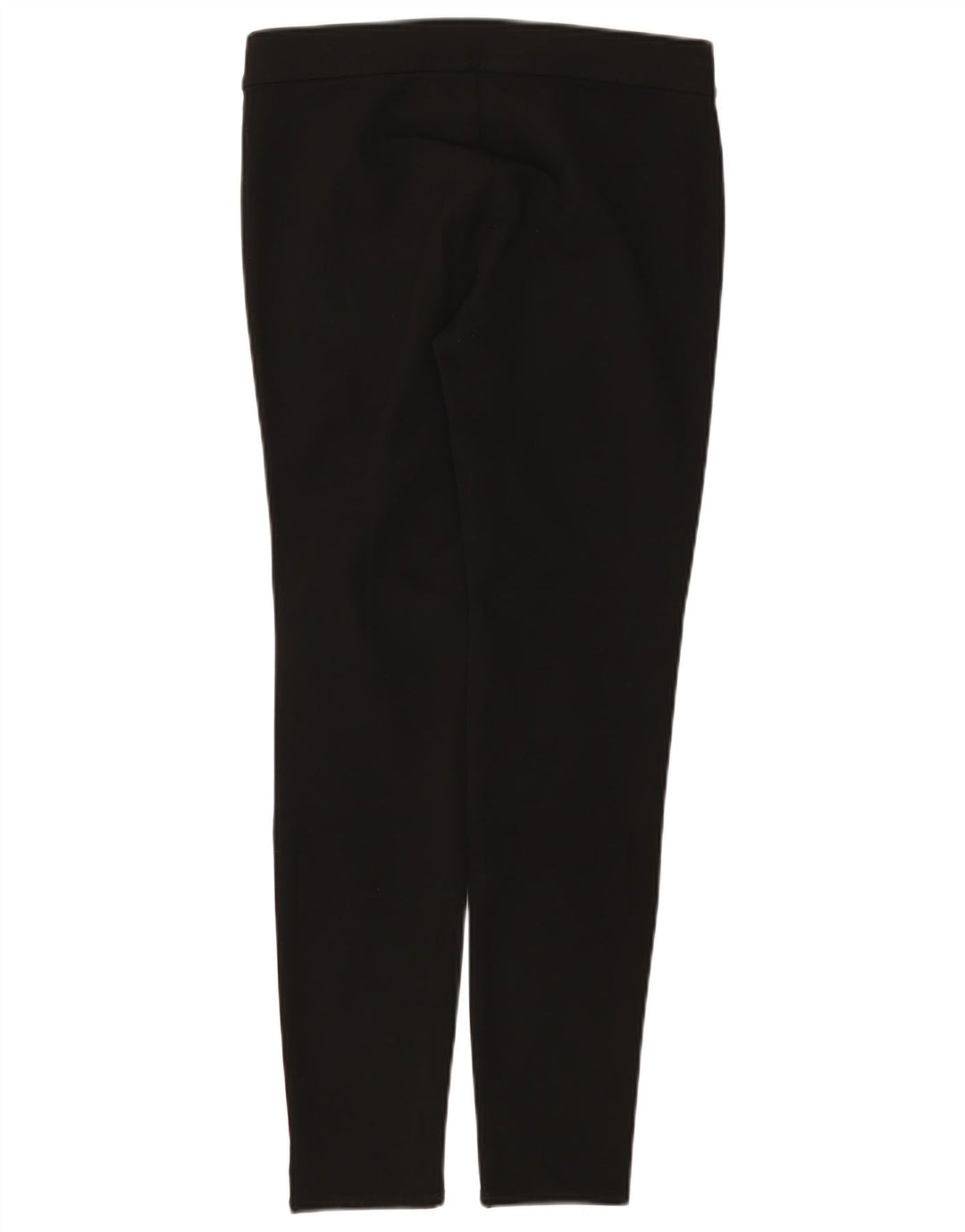 Zara Mujer Pantalones Casuales Delgados De Talle Medio Mediano W28 L28 Poliéster Negro