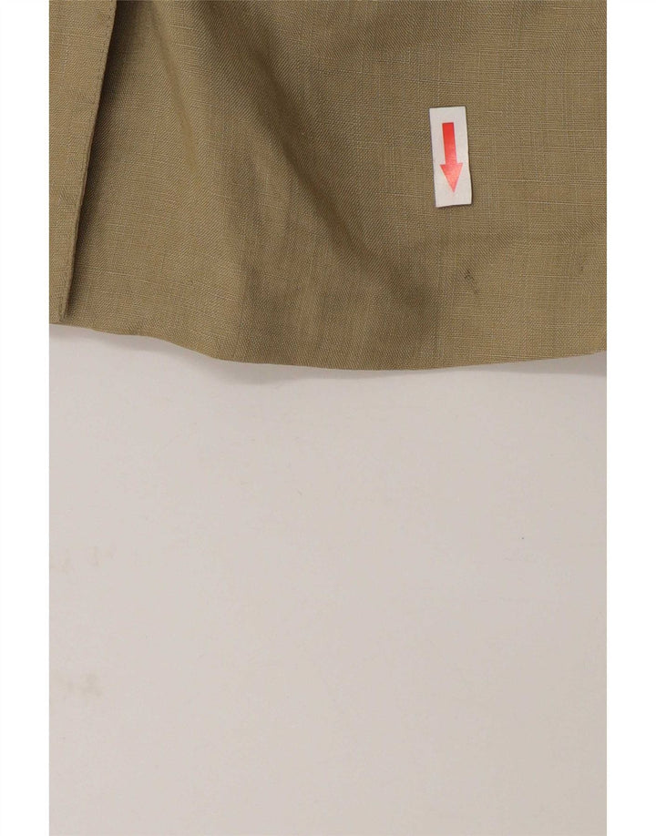 Sportmax Chaqueta tipo blazer con doble botonadura para mujer UK 12 Medium Green Linen