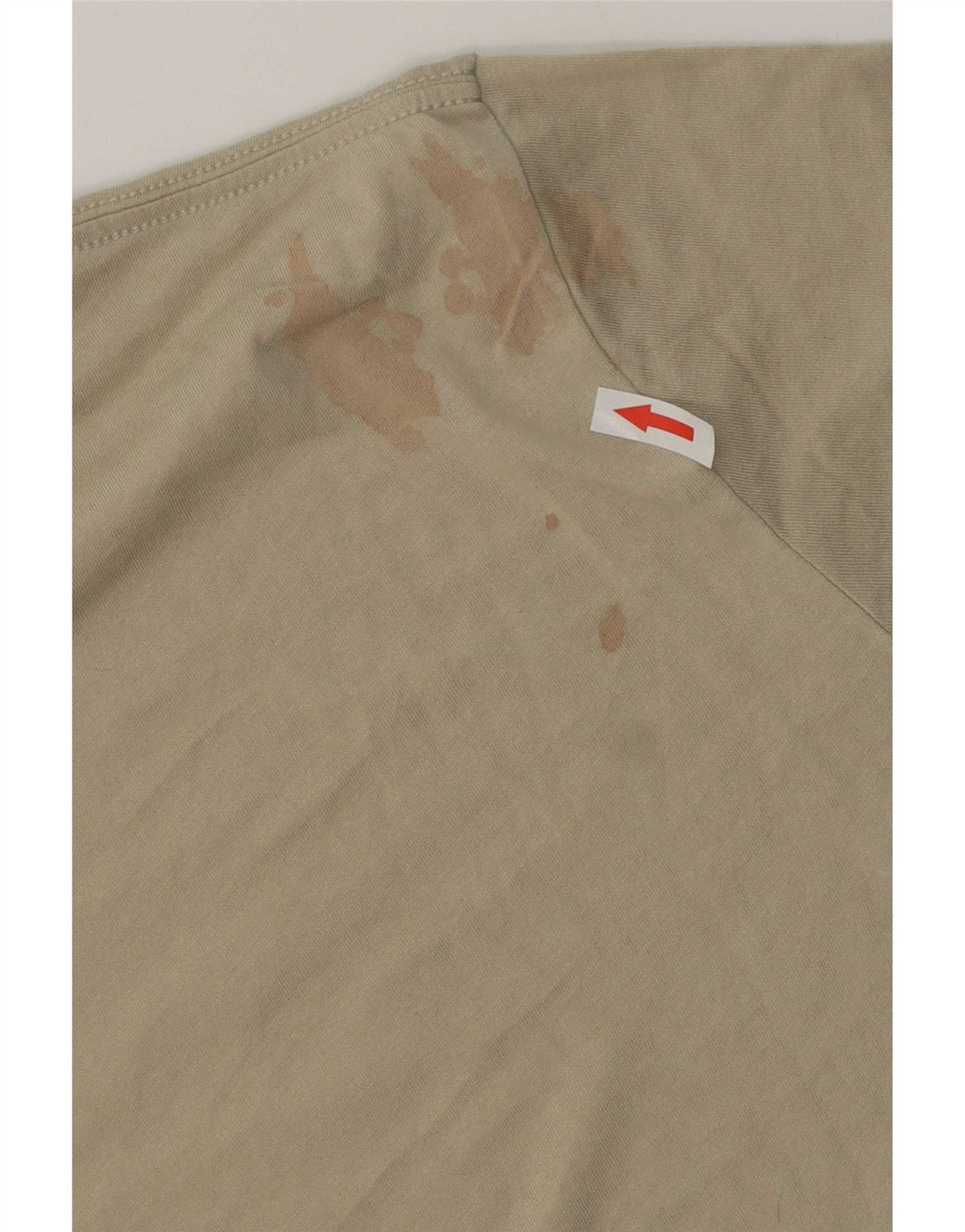 Camiseta Under Armour Hombre Top Algodón Beige Medio