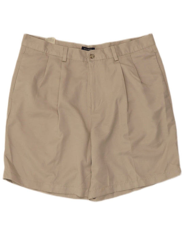 Dockers Pantalones cortos chinos pegados para hombre W36 Poliéster beige grande