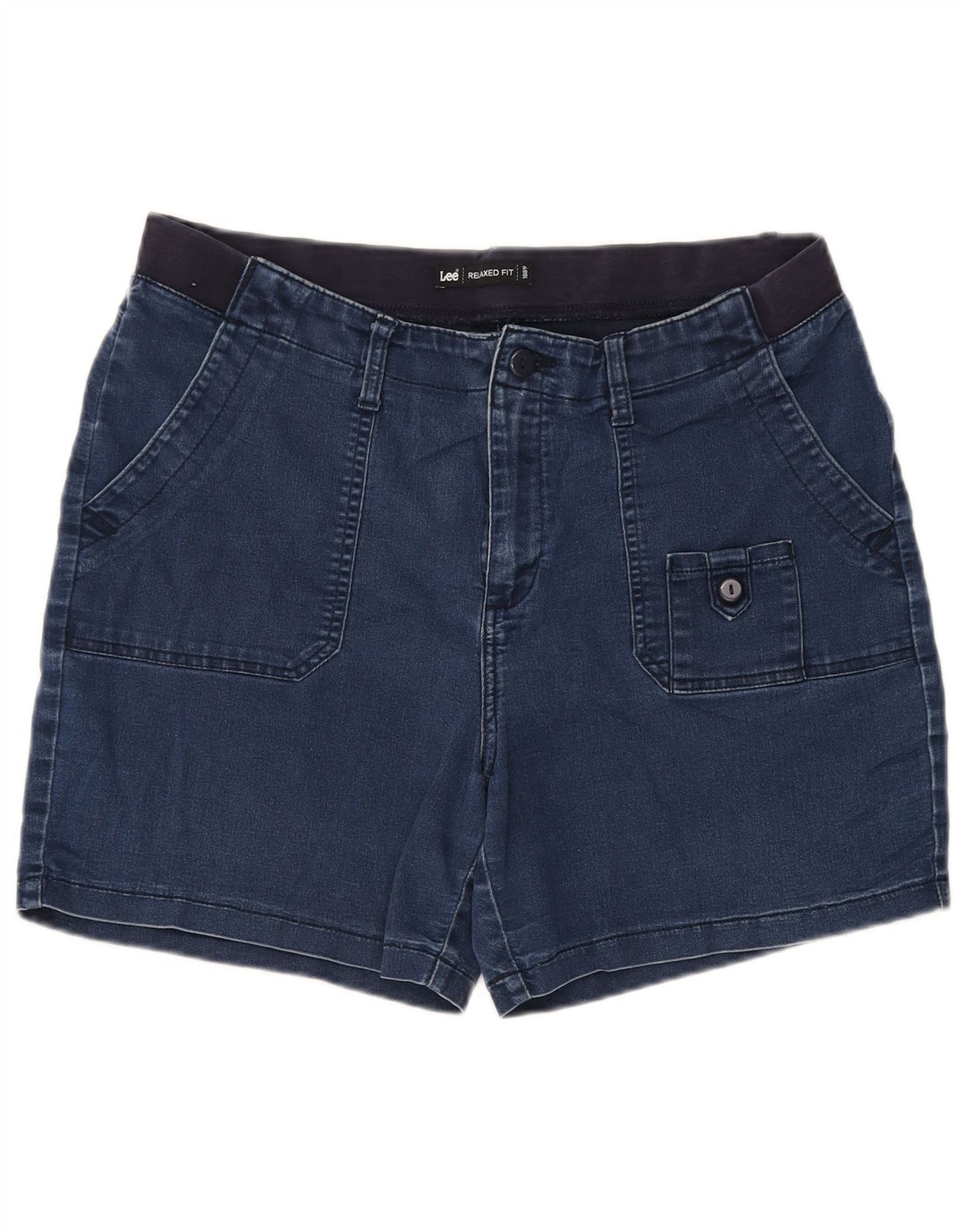 LEE Pantalones cortos vaqueros de ajuste relajado para mujer W36 XL Azul