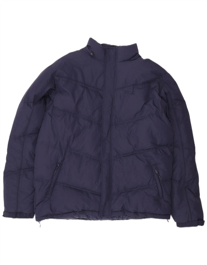 Fila Chaqueta acolchada para hombre UK 44 2XL Azul marino Poliéster