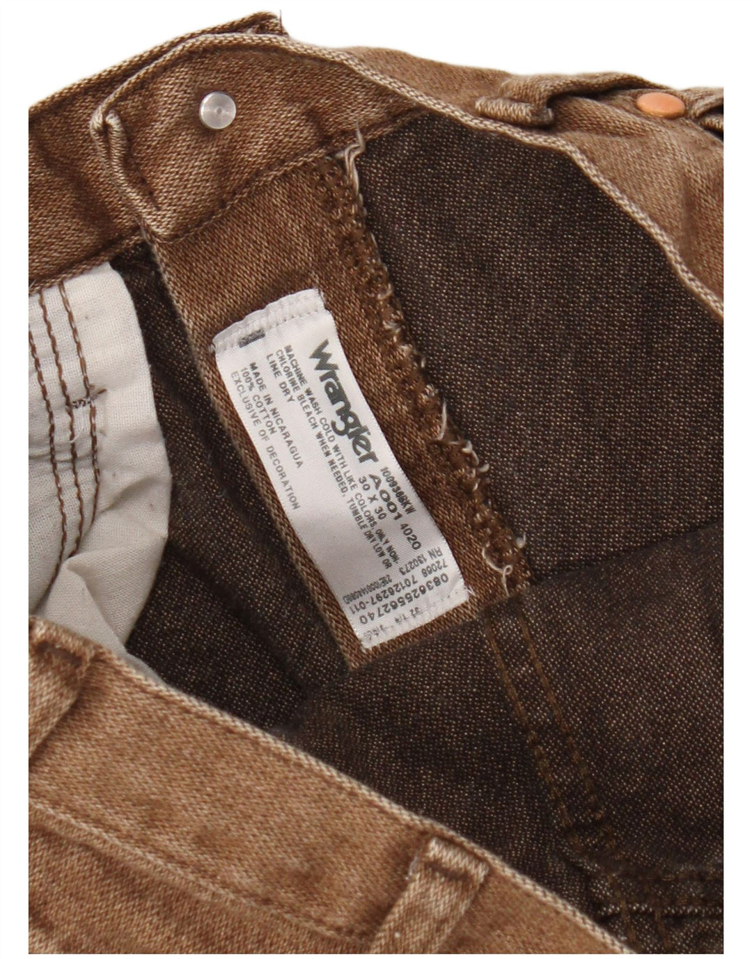 Vaqueros Wrangler Mujer Rectos W30 L30 Marrón Algodón