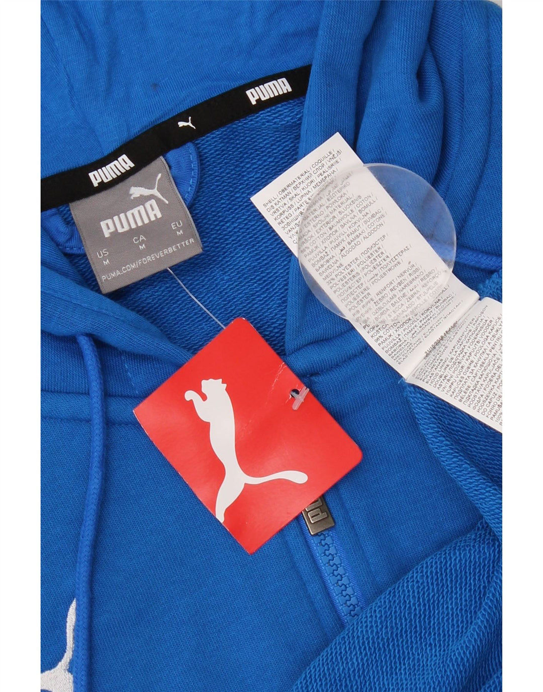Puma Sudadera Con Capucha Y Cremallera Para Hombre Algodón Azul Medio