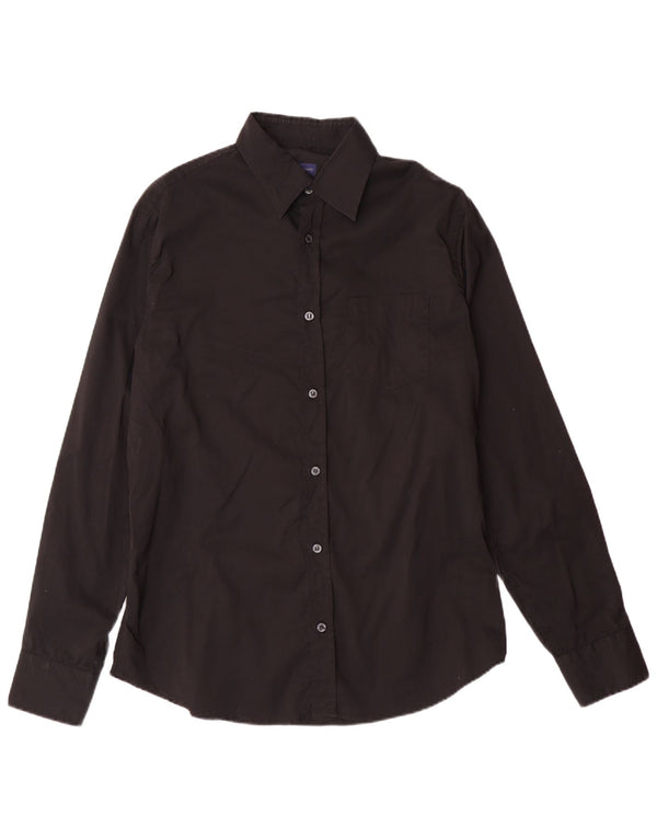 TRUSSARDI JEANS Camisa Hombre Grande Algodón Negro