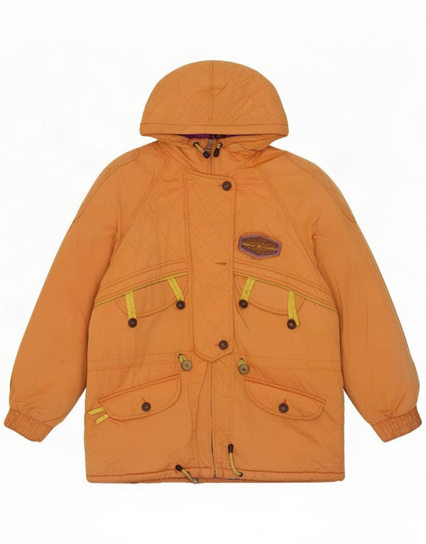 Chaqueta de esquí de ajuste relajado con capucha para mujer Silvy IT 46 Large Naranja Algodón