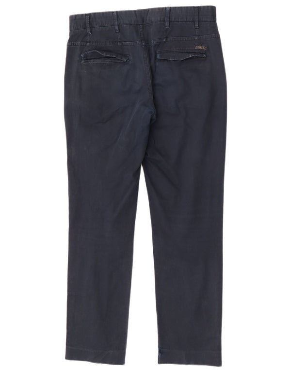 Zara Pantalón chino recto para hombre EU 40 Medium W31 L29 Azul marino Algodón