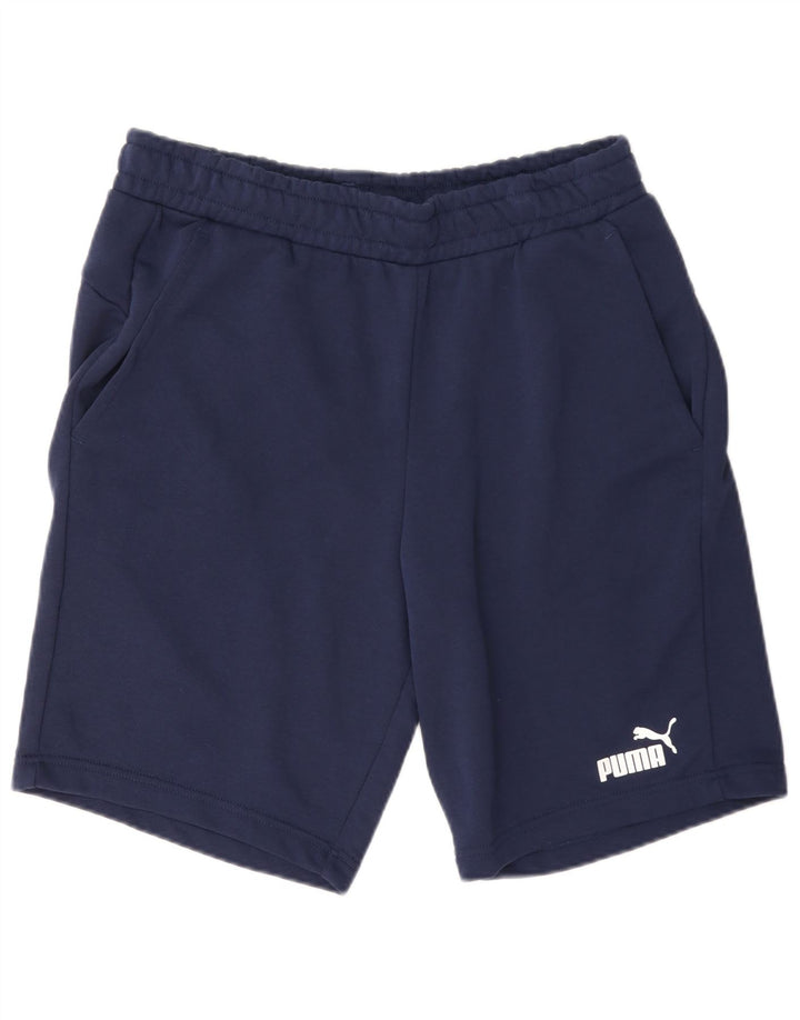 Puma - Pantalones cortos deportivos para hombre, talla grande, algodón azul marino