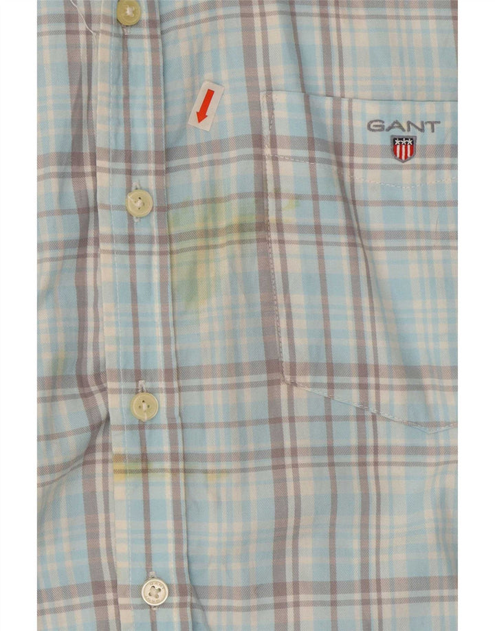 Camisa Gant para hombre talla 36/38 15 1/2 cuadros azules medianos