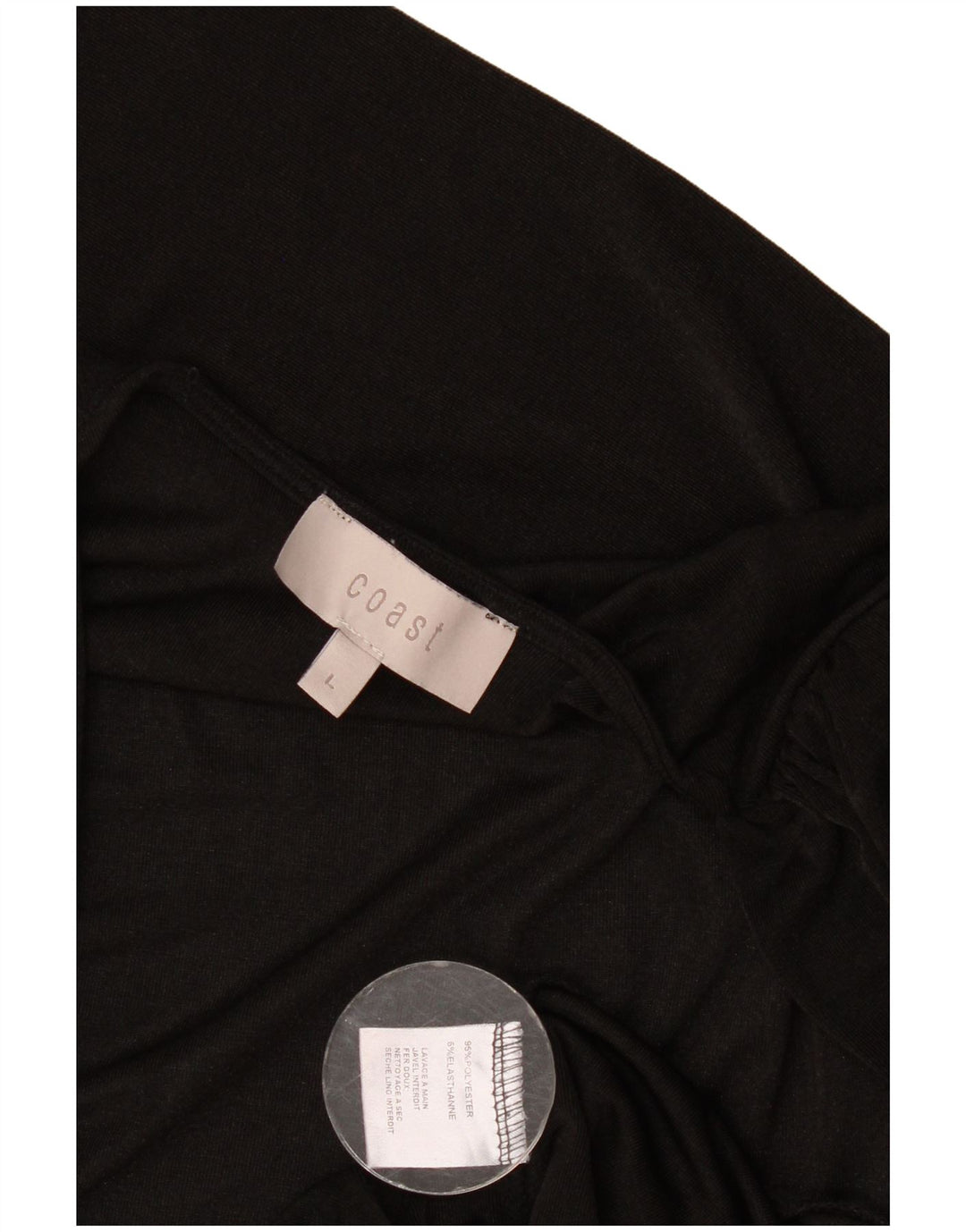 Body de manga larga para mujer Coast UK 44 Grande Poliéster negro