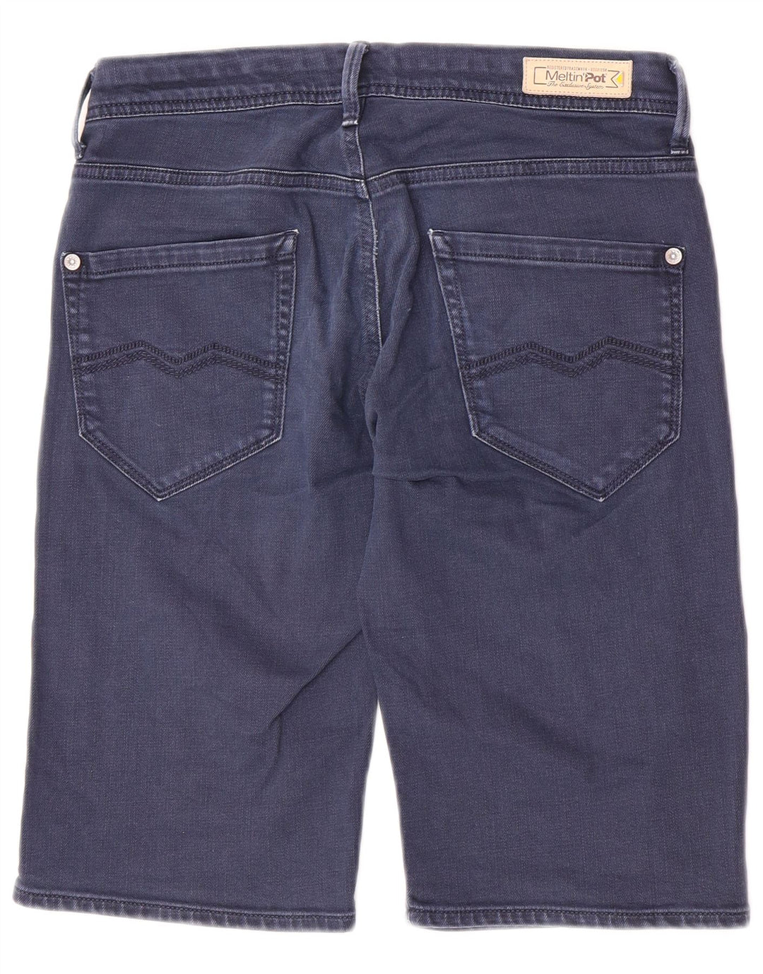 Meltin' Pot Pantalones cortos de mezclilla para hombre W31 Algodón azul marino mediano