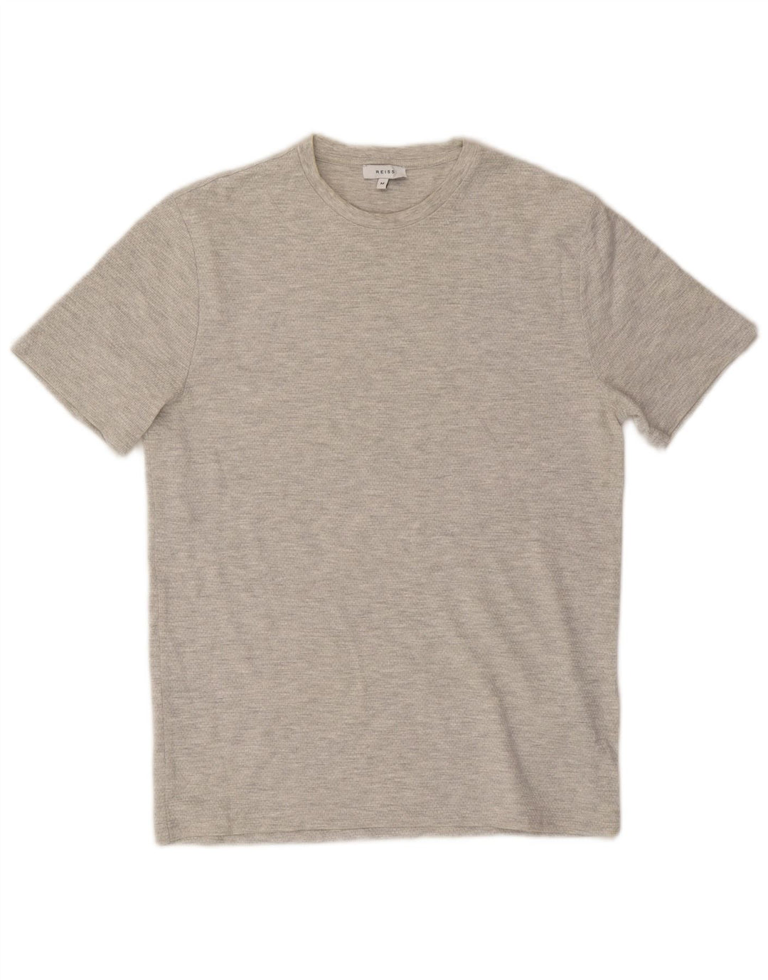 Camiseta Reiss para hombre Top de algodón moteado en gris medio