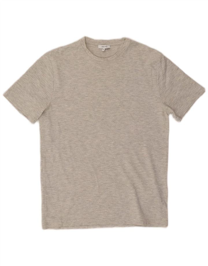 Camiseta Reiss para hombre Top de algodón moteado en gris medio