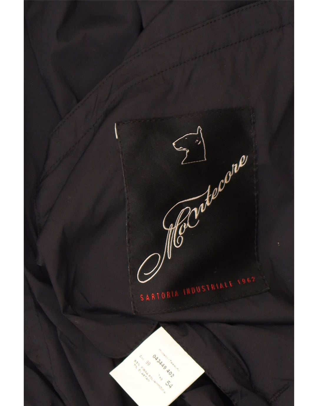 MONTECORE Chaqueta Bomber para Hombre IT 54 2XL Poliamida Negra