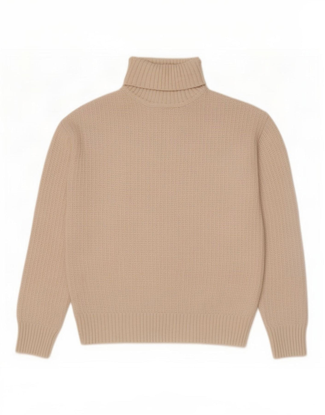 Marks & Spencer Jersey con cuello vuelto para mujer UK 10 Small Beige Poliéster