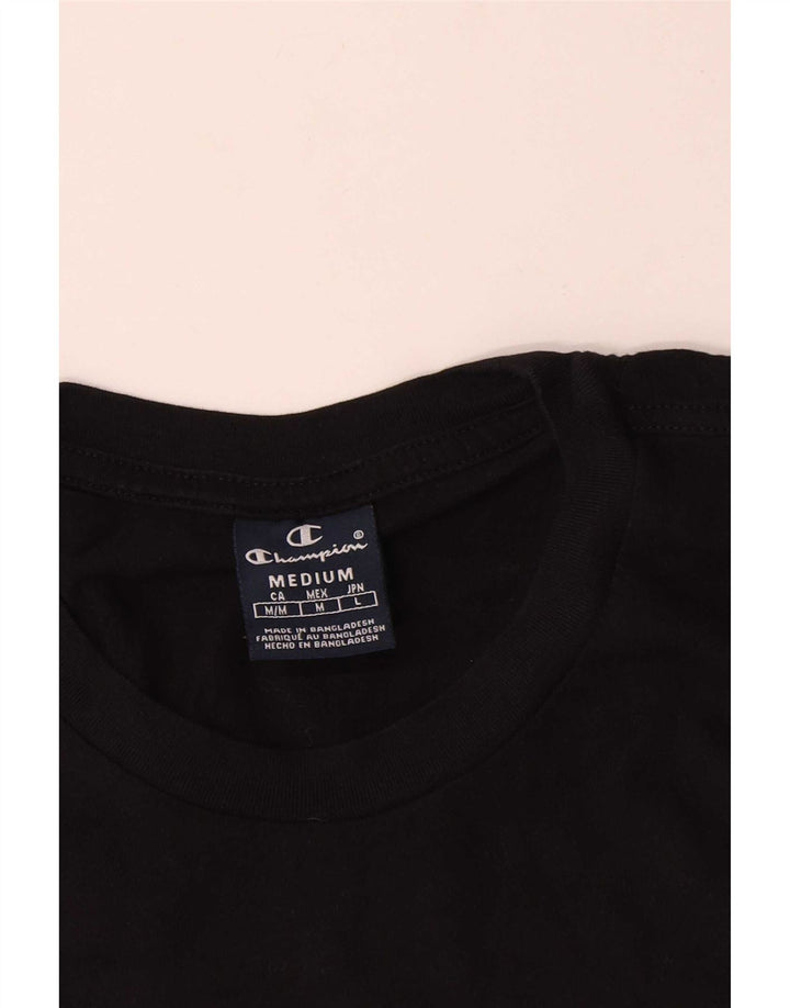 Champion Camiseta gráfica para hombre Top Medium Black Cotton