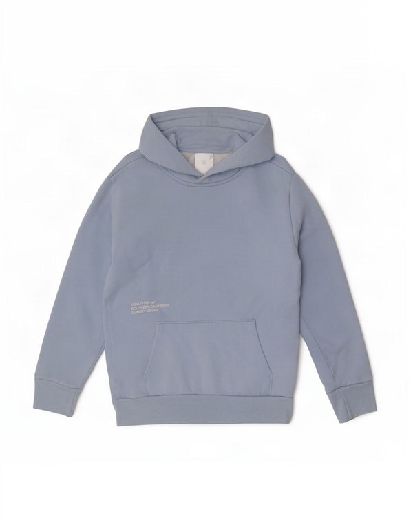 Hollister Hombre Sudadera Con Capucha Gráfica Jumper XS Algodón Azul