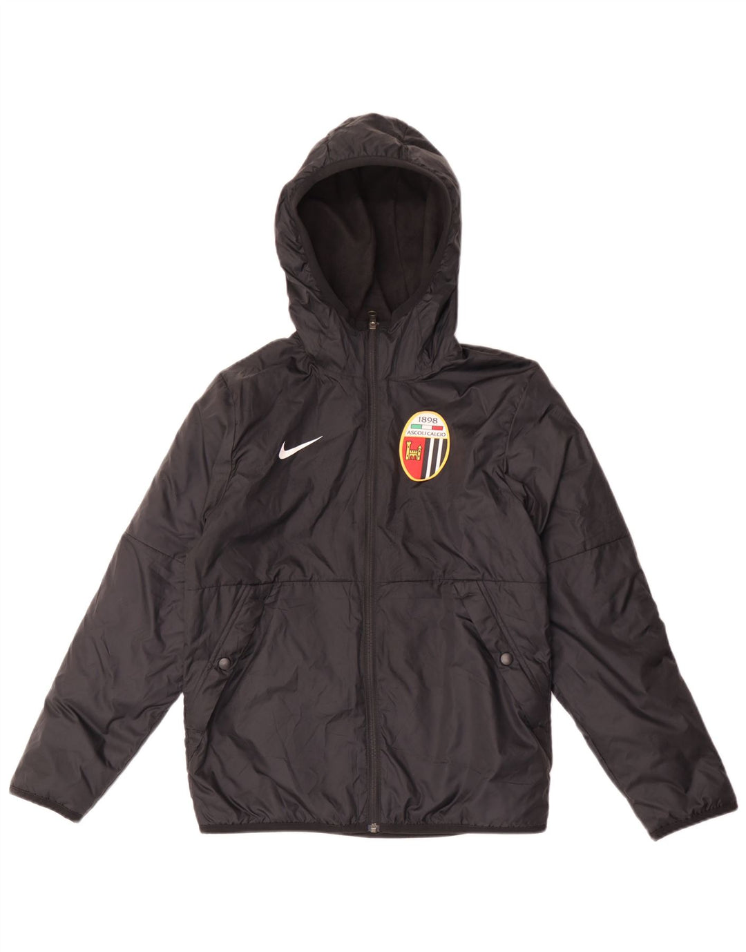 Nike Chaqueta cortavientos con capucha para niños 12-13 años Mediana Negro Poliéster