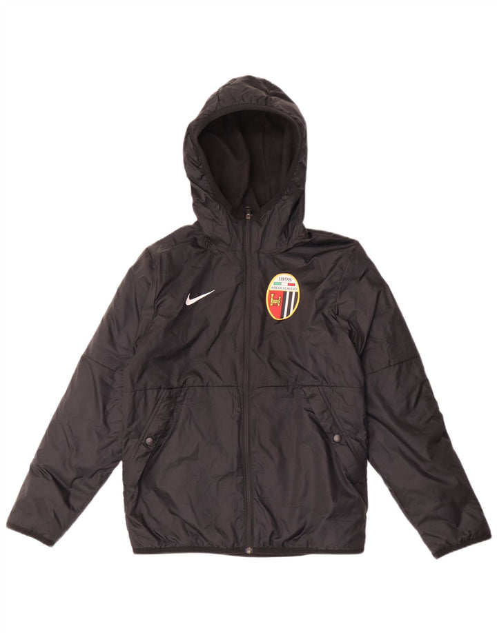 Nike Chaqueta cortavientos con capucha para niños 12-13 años Mediana Negro Poliéster