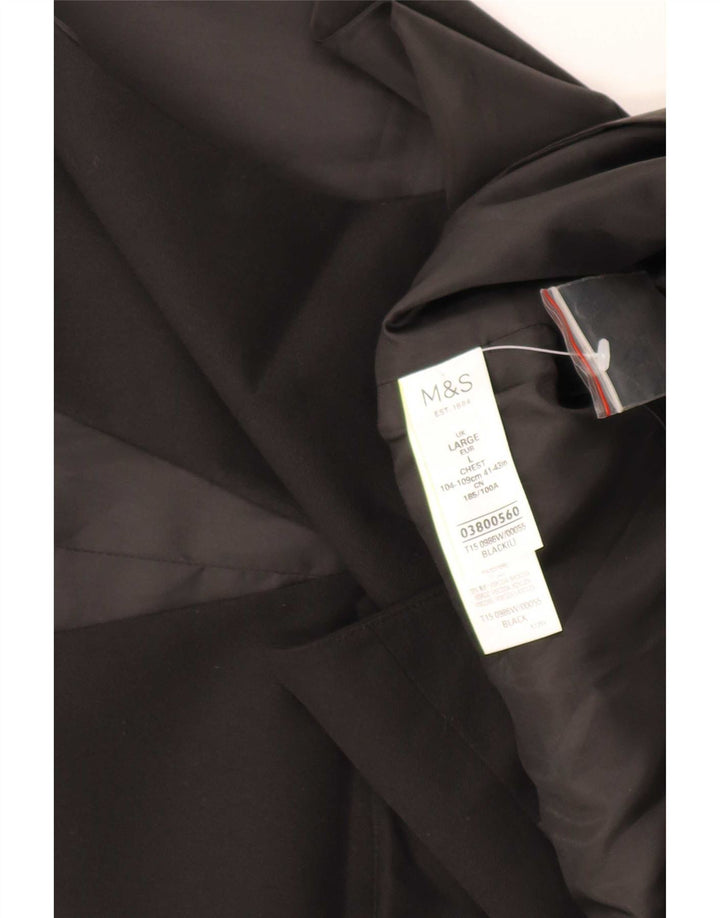 Marks & Spencer Chaleco para hombre grande Poliéster negro
