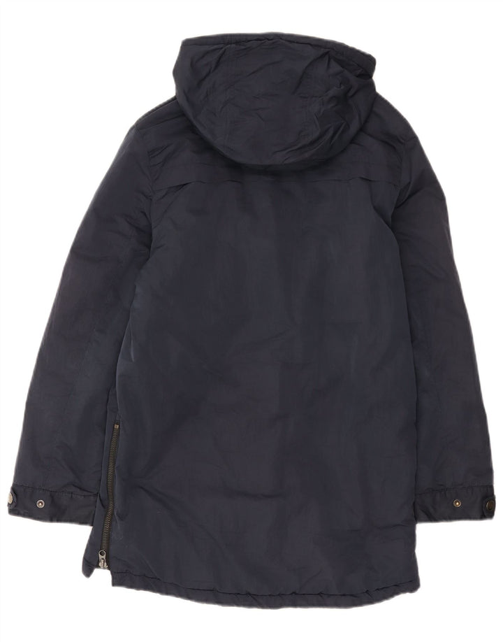 ZARA Parka Niño Con Capucha 11-12 Años Nylon Azul Marino