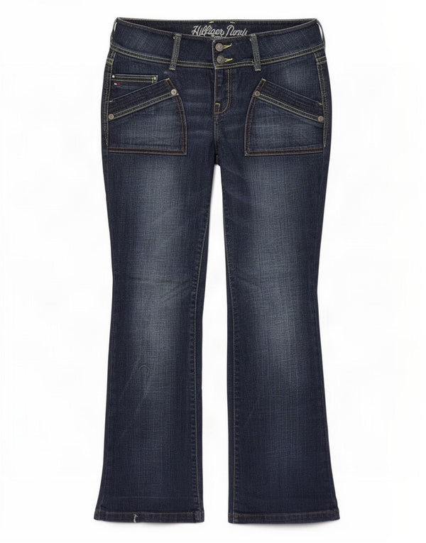 Tommy Hilfiger Jeans Bootcut para Mujer W30 L31 Algodón Azul Marino