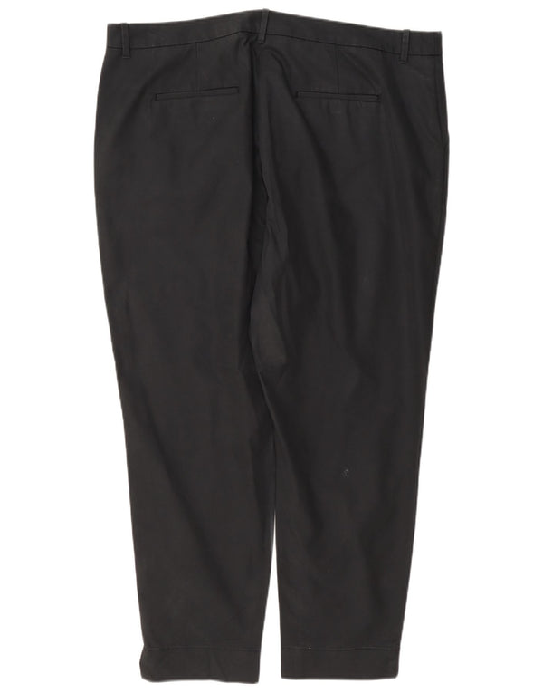 Marks & Spencer Pantalones Chinos Rectos para Mujer UK 18 XL W38 L27 Algodón Gris
