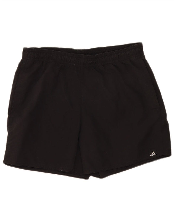Adidas Hombre Pantalones Cortos Deportivos Medianos Nylon Negro