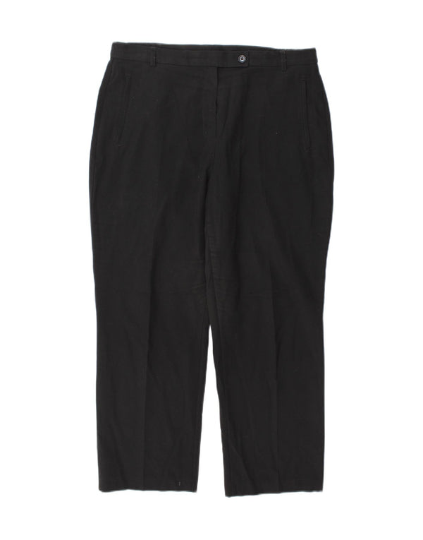 Marks & Spencer Pantalones Cortos Rectos para Mujer UK 44 Large W34 L26 Negro
