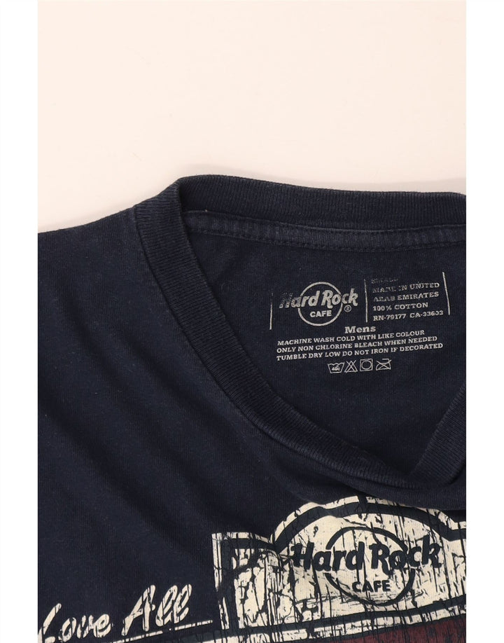 HARD ROCK CAFE Camiseta estampada Florence para hombre Top pequeño de algodón azul marino