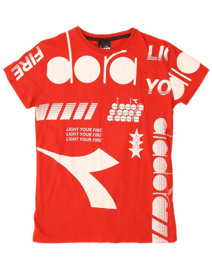 Diadora Camiseta gráfica para niño Top 13-14 años Rojo