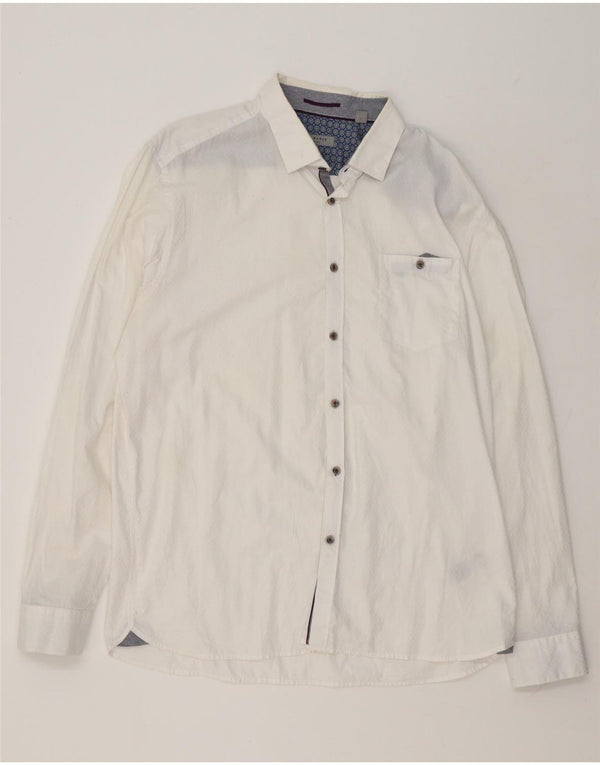 Ted Baker Mens Shirt Size 6 2XL White Cotton