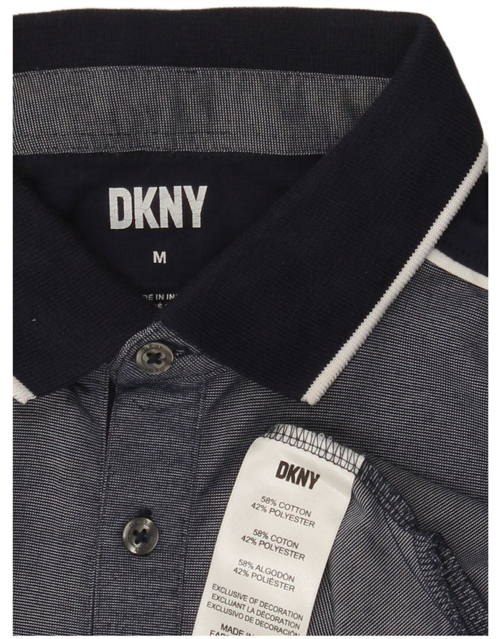 DKNY Polo para hombre de algodón azul marino mediano