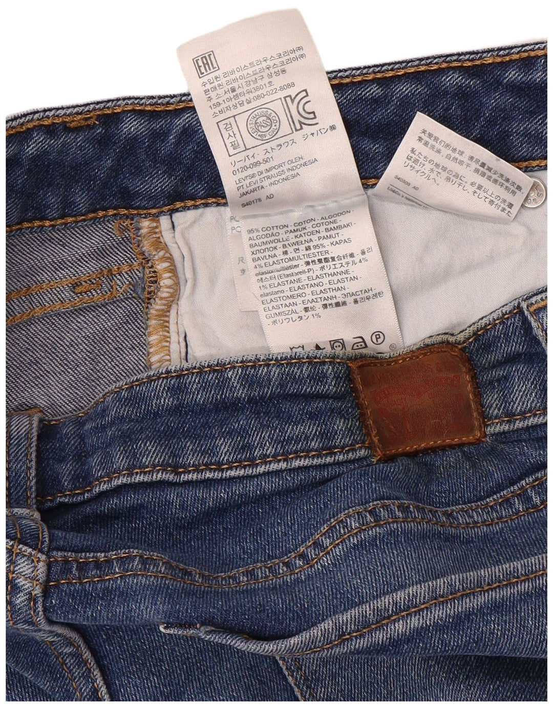 Levi's Mujer 712 Slim Jeans W29 L32 Algodón Azul