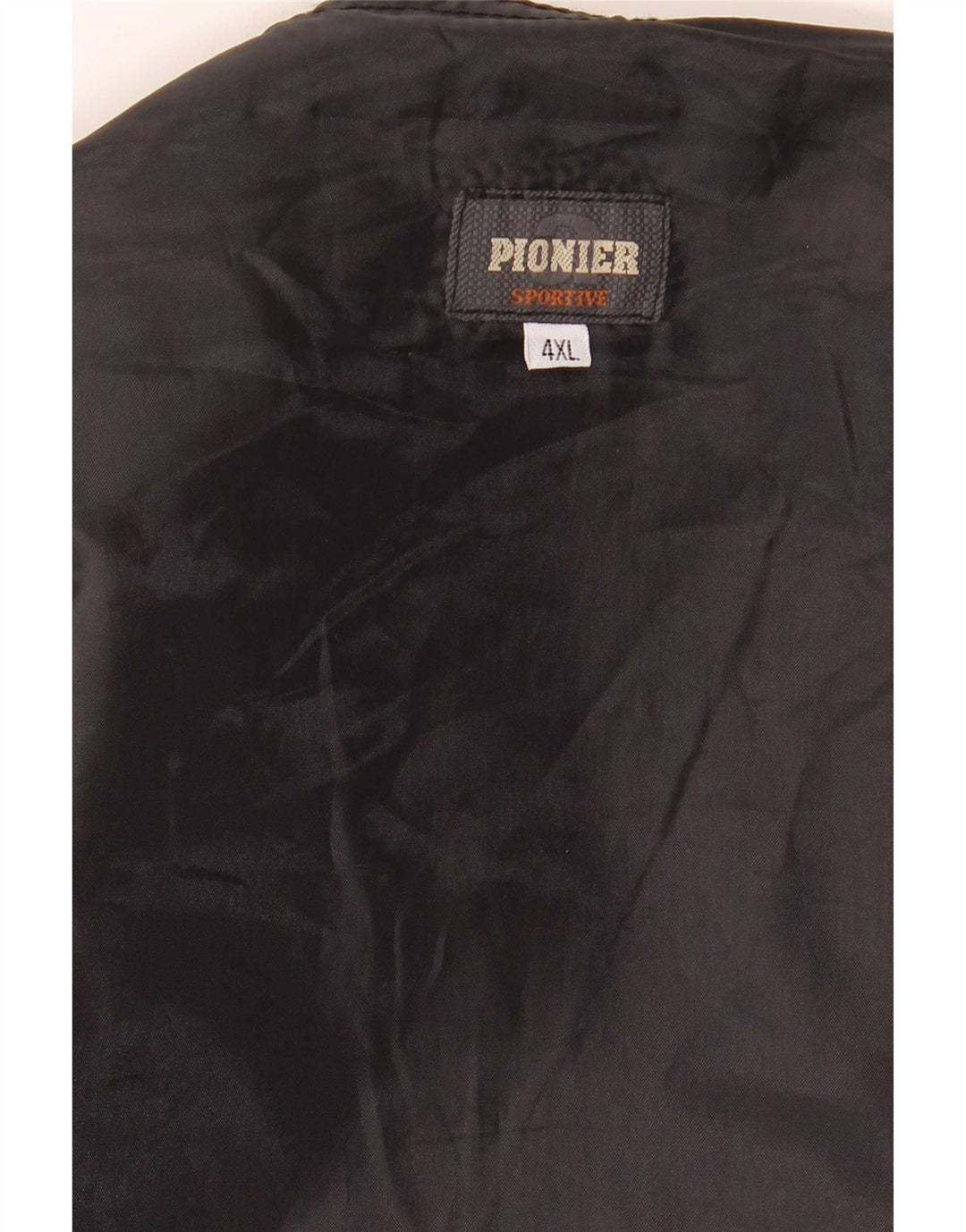 Pionier Chaleco de ante para hombre 4XL Negro