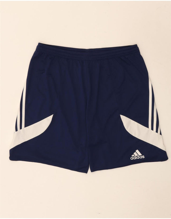 Adidas Mens Climalite Sport Shorts Grande Azul Marino Colorblock Poliéster
