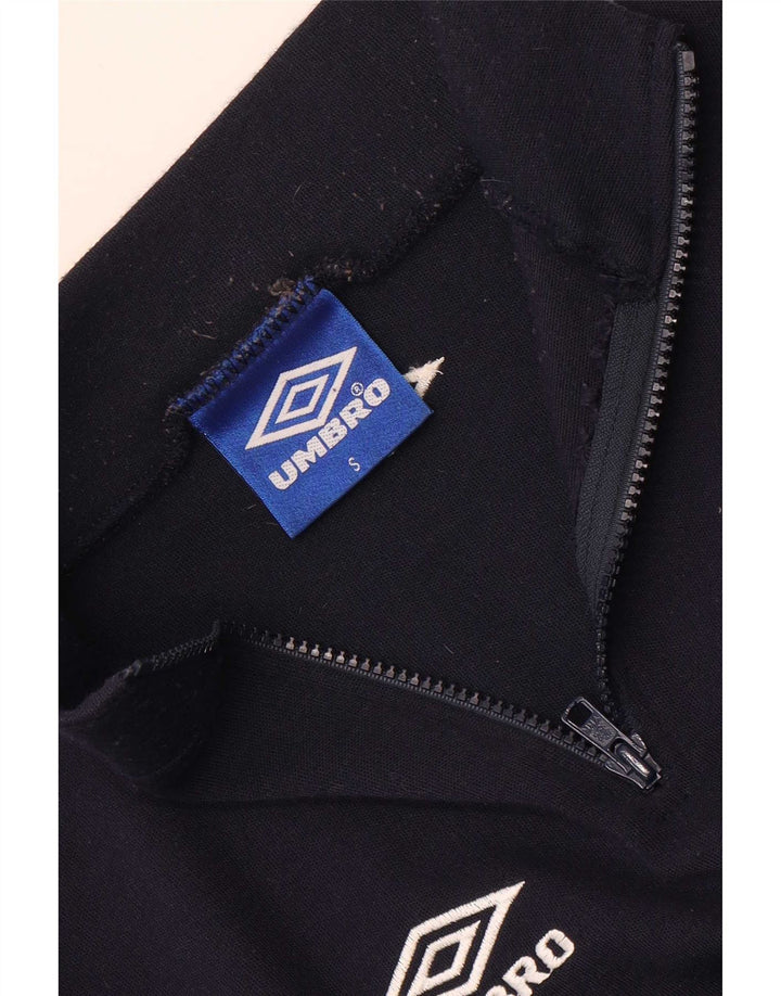 Umbro Hombre Crop Zip Neck Sudadera Jumper Small Azul Marino