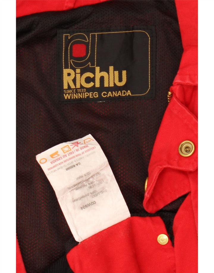 Chaqueta bomber Richlu para mujer UK 40 Algodón color block mediano rojo