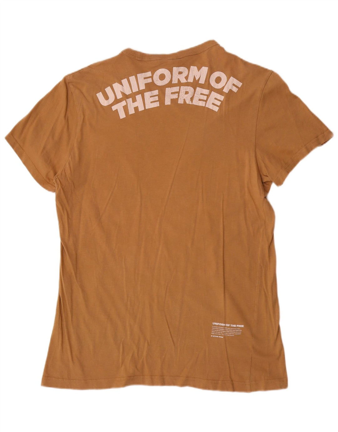G-Star - Camiseta gráfica para hombre, talla grande, color marrón