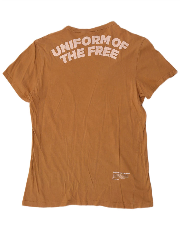 G-Star - Camiseta gráfica para hombre, talla grande, color marrón