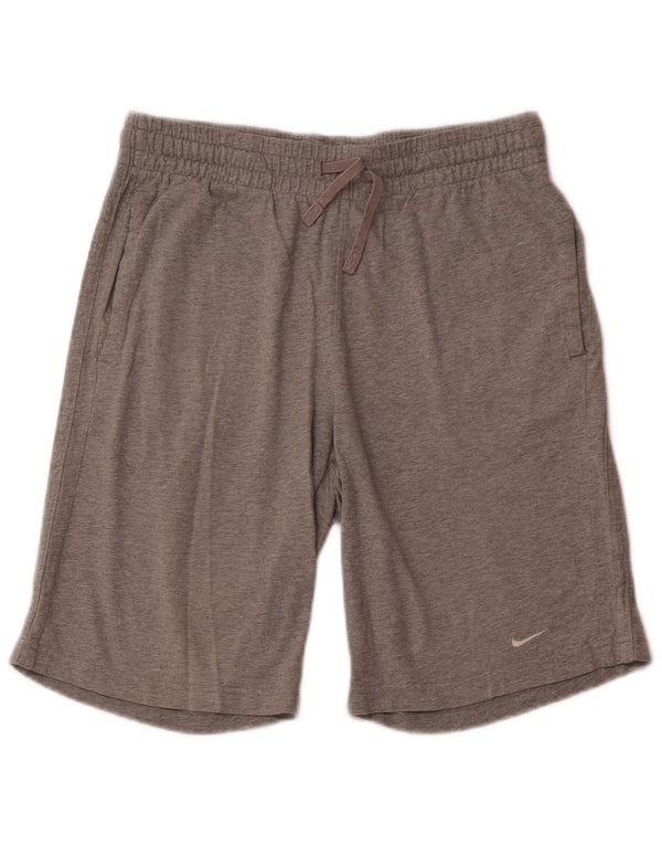 Pantalones cortos deportivos NIKE para hombre de algodón gris medio